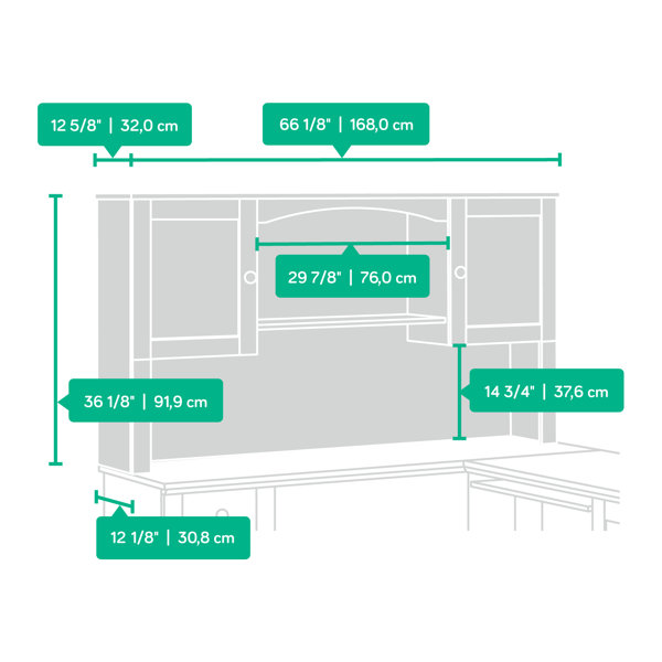 Sauder Pinellas LShape Computer Desk with Hutch & Reviews Wayfair